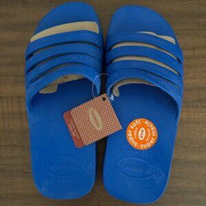 NWT Havianas Stradi Slides - Blue Size 6